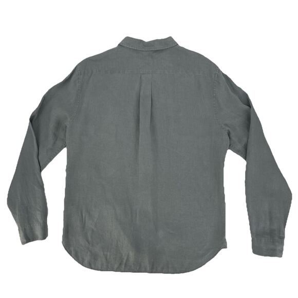 Vince Men's Classic Fit 100% Linen Button Down Shirt Sage Green Size Medium - Picture 2 of 11